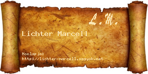 Lichter Marcell névjegykártya